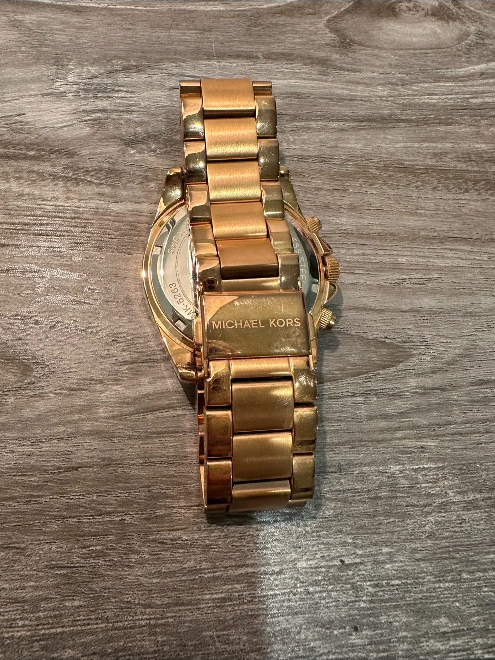 Michael Kors Gold-Tone Crystal Accent Chronograph Watch